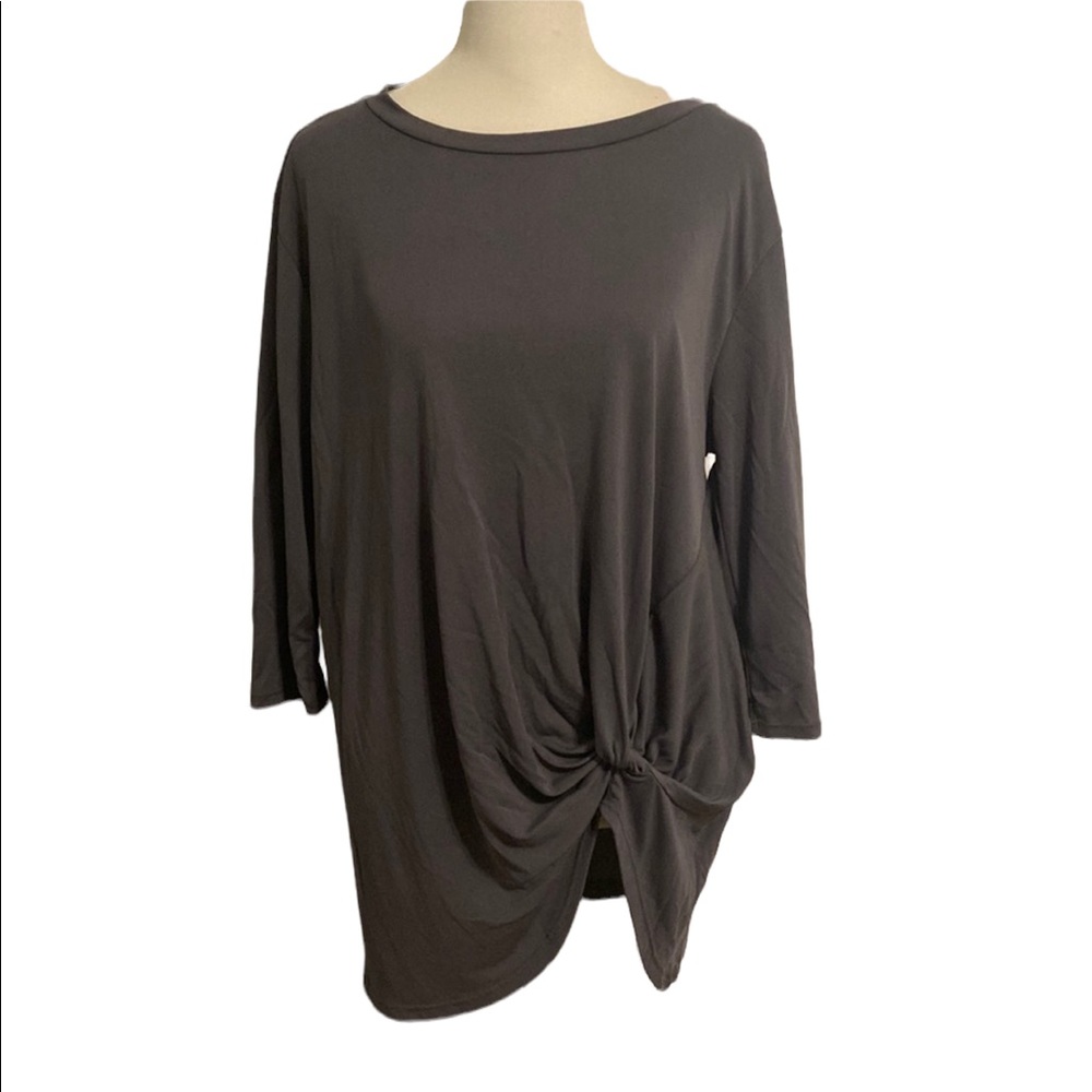 BOTANIQUE knot front 3/4 sleeve length top